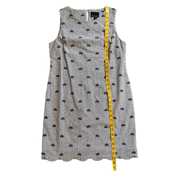 CYNTHIA ROWLEY  | BICYCLE & STRIPES SLEEVELESS SHIFT DRESS  SZ 8 - Picture 13 of 16